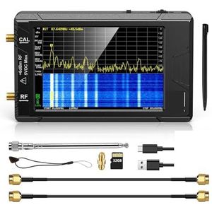 Spectrumanalysator, Spectrumanalyzer van 2,8 inch ULTRA 4 inch display 100 kHz tot 5,3 GHz met kaart van 32 GB Versie V0.4.5.1(SA ULTRA)