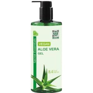 Aloë Vera Gel - vers gesneden pure aloë - 250 ml - veganistisch - voor gezicht, huid, haar