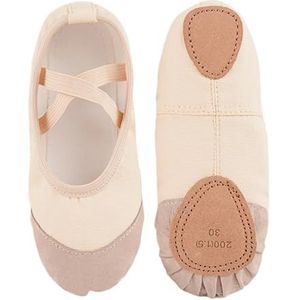 Balletschoenen voor meisjes, balletschoenen met zachte zool, dansschoenen voor volwassenen, ballerina's, indoor, yoga, gym, dansen, oefenschoenen, Blauw, 27 EU