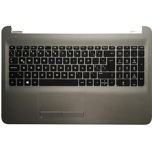QMLQRGKF Palmrest voor laptop compatibel met 250 g4 255 g4 256 g4 250 g5 255 g5 256 g5 TPN-C125 TPN-C126 15-AC 15-AF 15-BA (zilver)