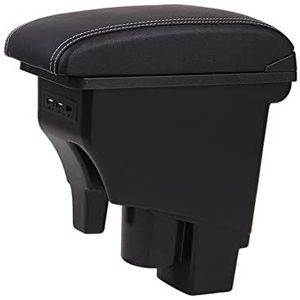 Auto Armsteun Opbergdoos Voor Fit Voor Jazz 2002-2007 Armsteun Doos Decoratie Accessoires Hatchback Center Middenconsole Opslag USB Interface Armsteun Opbergdoos(A3)