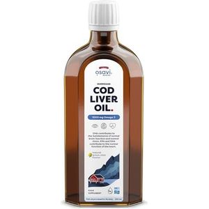 Osavi Norwegian Cod Liver Oil, 1000mg Omega 3 (Lemon-Mint) - 250 ml.