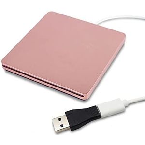 DVD-station voor PC DVD-drive computer CD-station CD/DVD-ROM externe DVD-brander U89 Mute-knop / Rewriter met de nieuwste MacBook Pro/Asus/Dell Laptop etc. met USB-C-poort Rose