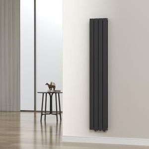 [neu.haus] Designradiator Nore 180x30x7,8 cm zwart