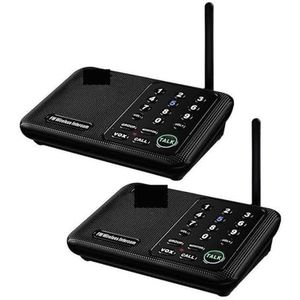 Draadloze intercoms, 5820Feet Range FM Wireless Home Intercom-systeem for House Business Office Kamer naar kamer communicatie-intercomsysteem voor thuis, zakelijk of op kantoor(WL666-2BK)