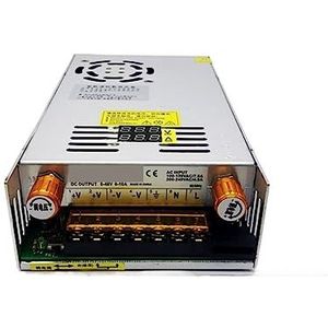 Aandrijftransformator Digitaal display 0-5V60A480W met digitaal spanningsdisplay, 0-8V instelbare gereguleerde DC-geschakelde voeding Voor CNC-motoren, industriële elektronische apparatuur, enz.(0-48V