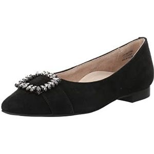 Paul Green Ballerina's schoenen ballerina suède flats comfortabele effen ballerina zwart plat, zwart, medium., 37.5 EU