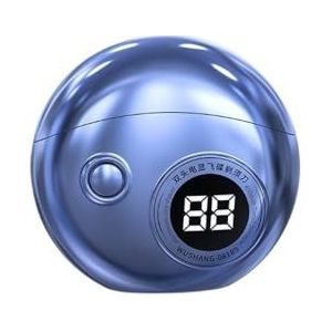 - Mild en niet-irriterend voor de poriën Compact elektrisch scheerapparaat for heren - LED-scherm, USB-C snel opladen, nat/droog gebruik for moeiteloos scheren - Kan als cadeau gegeven worden(Blue)