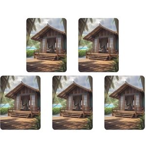 Auto luchtverfrissers 3 stuks opknoping luchtverfrisser voor auto opknoping geurkaarten romantische houten bungalow aromatherapie tabletten snel elimineren geuren hanger decoratie