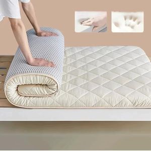 Natuurlijke latex matras, ademend en super zacht opvouwbaar tatami-matras 5 cm dik geschikt voor enkele en dubbele slaapkamer kinderen (kleur: A, maat: 120 x 200 cm)