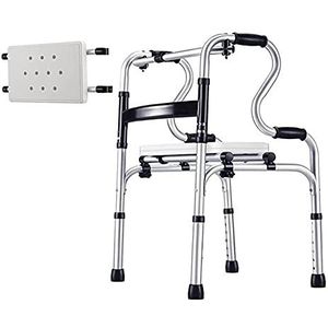 Inklapbare rollator Bariatrische Heavy-Duty, aluminiumlegering Revalidatie Extra looprek Ouderen Loophulp In hoogte verstelbaar (A) Decoration
