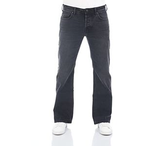 LTB Timor Bootcut jeansbroek voor heren, basic katoen denim stretch diepe tailleband blauw zwart w28 w29 w30 w31 w32 w33 w34 w36 w38 w40, Black Wash (200), 38W x 32L