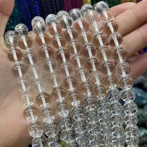 Natuurlijke lichtblauwe topaas kralen blauw craquelé kristal losse kralen voor sieraden maken armbanden dames kettingen 4-12 mm-7A wit kristal-6 mm 59 tot 63 stuks