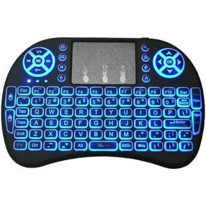 Toetsenbord 2.4GHz Draadloos toetsenbord met Touchpad Air Mouse Afstandsbediening Geschikt Fit For Android TV BOX T9 X96 Max AAA Batterij(Espana Keyboard AAA)