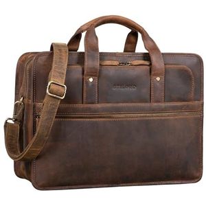 Jared Leder Aktentasche Laptoptasche 15.6 - 16 Zoll für Damen und Herren