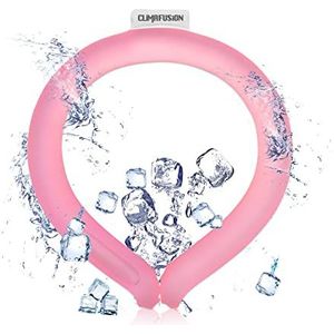 climafusion Koelring, draagbare koelnekwikkelingen voor hitte, roze nekkoelring, ijskoelbuis, opvliegers, koeling begint onder 15 °C