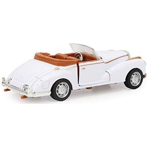 Classic Cars Toy, 1:36 Legering Speelgoedauto Roadster Geluid en Licht Model Speelgoedvoertuig voor Kid[wit, Blauw]Modelvoertuigen