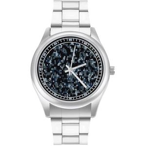 Navy Digitale Camo Klassieke Heren Horloges voor Vrouwen Casual Mode Zakelijke Jurk Horloge Geschenken