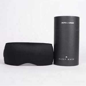 Premium Ultrahuman slaapmasker voor dames en heren, comfortabel verduisterend oogmasker voor slaap, zacht 3D-slaapmasker met reiszakje
