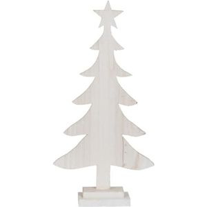 BigBuy Christmas Kerstboom wit paulonia hout 40 x 2 x 80 cm