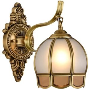 Modern Wall lamps Modern Indoor Wall Sconce All-Copper Glass Sconce Lamp European-Style Wall Lamps Bedroom Bedside Living Room Staircase Aisle Balcony Background Wall Lighting Wall Lamp Light Luxury S