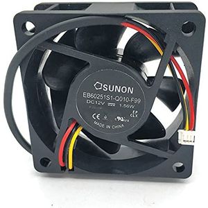 EB60251S1-Q010-F99 12V 1.56W 60x60x25MM 6cm 3line Alarm Signal for Projector Cooling Fan