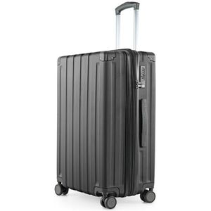HAUPTSTADTKOFFER Q-Damm - middelgrote koffer met harde schaal, TSA, 4 wielen, ruimbagage met 6 cm volumevergroting, 68 cm, 89 L, Zwart