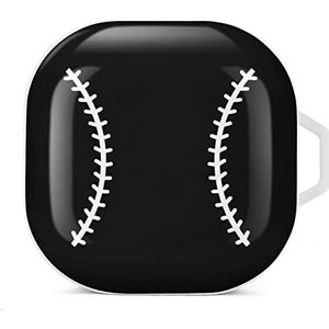 Honkbal Sport Softbal Amerikaanse oordopjes hoesje compatibel met Samsung hard shell beschermhoes wit stijl