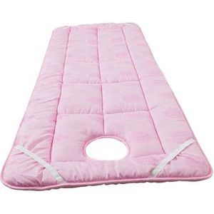 Matrasbeschermer Van Katoen Met Vierkante/ronde Kop, Antislip Spa-bedvulling, Zacht, Ademend Schoonheidsmassagematras For Salon, Spa En Massage(Pink,R 60x185cm)