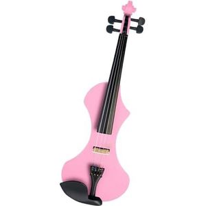 Viool Muziekinstrument Prachtige Roze Elektrische Viool 4/4 Set Met Brazilwood Strijkstoktas, Brugtunersnaren