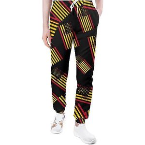 Spanje Amerikaanse Vlag Joggingbroek voor Mannen Yoga Atletische Jogger Joggingbroek Trendy Lounge Jersey Broek XL