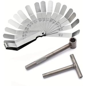 Sleutelset voor het afstellen van de motorklep van terreinwagens met voelermaat (0,005-0,020 inch) en gereedschap voor het afstellen van de klepstoter