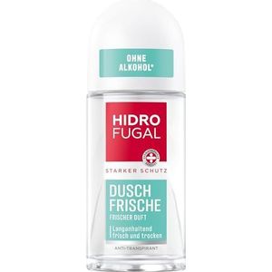 Hidrofugal Douche Fresh Roll-on, sterke anti-transpirant bescherming tegen okselzweet en lichaamsgeur, deodorant zonder ethylalcohol met frisse geur (50 ml)