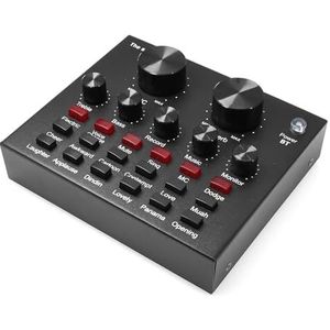 DJ-Controllers, HD Audio Mixer V8 USB Externe geluidskaart Headset Microfoon Persoonlijke live-uitzending Webcast for mobiele telefoon Computer PC DJ(V8)