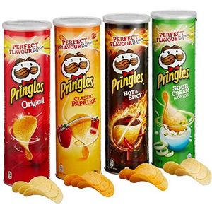 Pringles Party Mix | Chips Mix Box | 18 blikjes met 4 verschillende soorten (18 x 200 g)