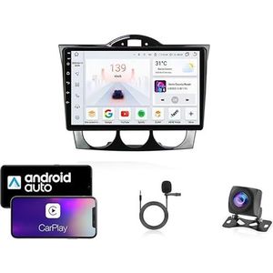 9 Inch Autoradio Compatibel voor Mazda RX8 2003-2008 met GPS Navigatie CarPlay Android Auto Acht-Core 4G Bluetooth WiFi MirrorLink Stuurwiel Afstandsbediening(T1 4 Core Wifi 1G+16G)