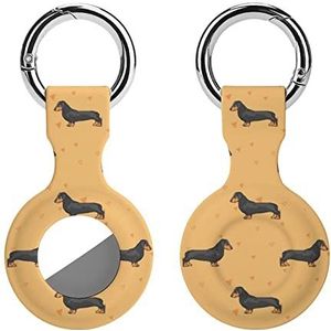 Leuke Honden Teckel Siliconen Case Voor Airtags Met Sleutelhanger Beschermhoes Airtag Finder Accessoires Houder