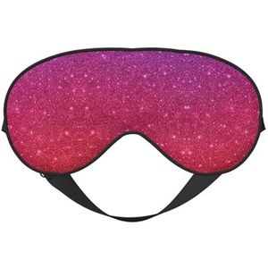 Kleurverloop Pailletten Sparkle Printing Dubbelzijdig Zacht Oogmasker Omkeerbaar Ontwerp, Verstelbaar voor Snug Fit, Blokkeert Licht Oogmasker
