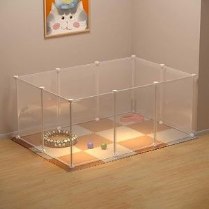 Huisdier， Kattenverblijf - Kattenverblijf - Kattenhek - Frettenhek - Kleine hondenkooien - Kattenbedden for binnen - Afneembare metalen kattenkooien - Fa(111x75x47cm(A))