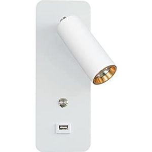 LED-fotolicht, LED Wandlampen Met Schakelaar En USB Interface Mode 7W Wit Zwart Wandlamp Armatuur Gang Gangpad Naast Verlichting Art Blaker Voor Volledige Verlichting (Color : 5500 7000k, Size : WA2