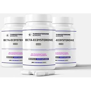 5 Pack - Beta-Ecdysterone 98% Complex met Hydroxypropyl-Beta-Cyclodextrine - 60 Capsules (600mg) - Turkesterone Europe®