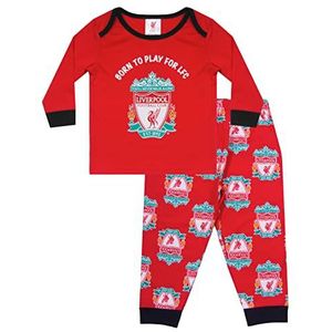 Liverpool FC Officiële pyjama voor jongens, Rood – wapen, 6-9 meses