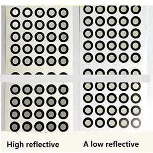 Referentiepuntmarkeringen, 1000 Punten 3D Scanning Mark Punten Hand-held 3D Scanner Weerspiegelt Het Doelpunt Binnen 6 Buiten 10mm voor compatibele 3D-scanners(Regular tenacity)