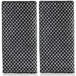 2 stuks exfoliërende handdoeken, rug-scrubhanddoek voor douche, lichaamscrub, Koreaanse, Japanse en Afrikaanse handdoek, zacht, dode huid, badkameraccessoires (zwart)