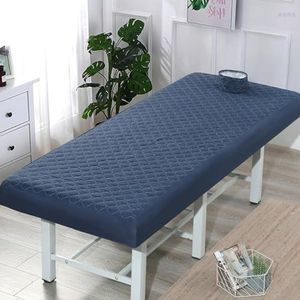 Beauty Bed Cover, Elastische Wasbare Massagebedhoes, Beautybedhoes Met Gezichtsgat, Zachte Wasbare SPA-massagetafel, Gezichtshanddoek, Geschikt For Salons En SPA's(Navy Blue,R80x190cm)