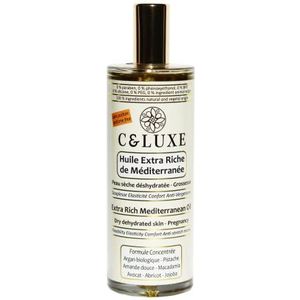 Extra rijke Mediterrane Olie, 100% natuurlijk, zwangerschap, droge vochtarme huid, ANTI STRETCH MARK, hydrateert, voedt en beschermt je huid 100 ml. (zonder parfum)