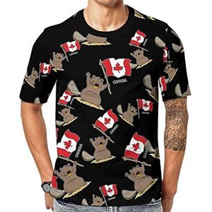 I Love Canada Marmot Crew T-shirts voor heren T-shirt met korte mouwen casual atletische zomertops