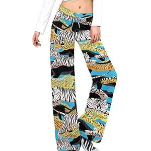 Panthers Cheetahs En Witte Tijgers Yoga Broek Voor Vrouwen Casual Broek Lounge Broek Trainingspak met Trekkoord XL