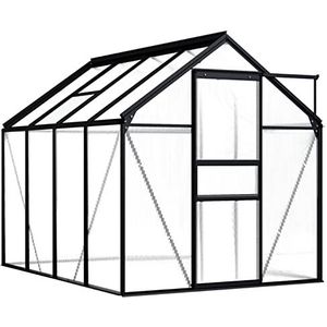 Rantry Mobiele broeikas antraciet van aluminium 4,75 m², broeikas voor de tuin, broeikas voor moestuin, broeikas voor planten