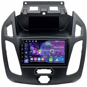 7 inch dubbele DIN Android 15 autoradio, voor Ford Transit Connect MK2 2013-2021, met CarPlay achteruitrijcamera, stuurbediening, bluetooth, GPS, navigatie, FM digitale radio, wifi, (C4, 8+256G)